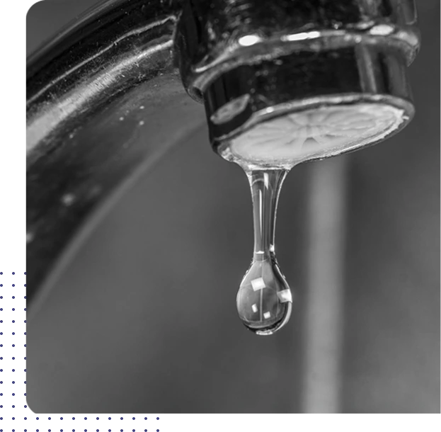 drop of water from a faucet