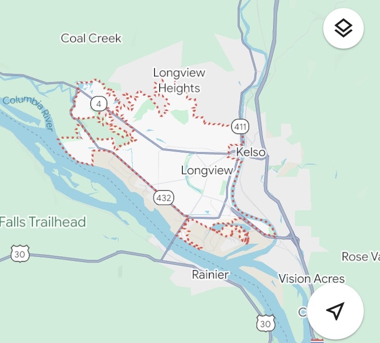 map of longview washington